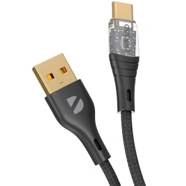 Кабель Deppa Crystal USB-C/USB-C, 60W, 1m, 72500 Black