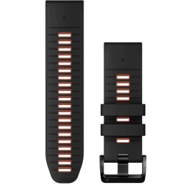 Ремешок Garmin QuickFit Silicone Watch Band (010-13281-06) 26mm Black/Flame Red