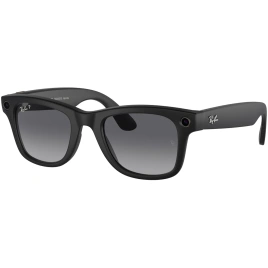 Умные очки Ray-Ban Wayfarer Matte Black/Polar (RW4008) L Gradient Graphite