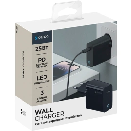 Сетевое зарядное устройство Deppa 25W USB-C 11427 Black