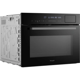 Встраиваемый компактный духовой шкаф с СВЧ и паром Weissgauff OEMS 459 PDB Black