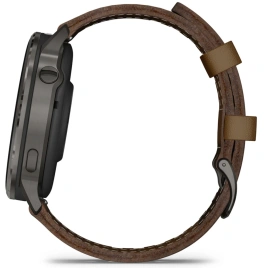 Смарт-часы Garmin Venu 4 45mm Slate Bezel With Black Silicone Band And Brown Leather Band (010-03014-03)