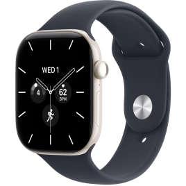 Смарт-часы Apple Watch Series 12 42mm Pearl White Ceramic Case with Navy Blue Sport Band M/L