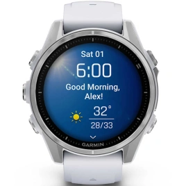 Смарт-часы Garmin Fenix 8 43mm Amoled (010-02903-00) Silver with Whitestone Silicone Band