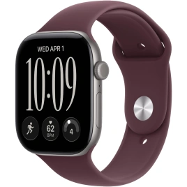 Смарт-часы Apple Watch Series 12 42mm Space Gray Aluminum Case with Burgundy Sport Band M/L