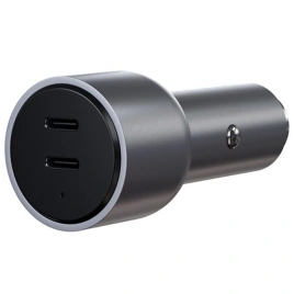 Автомобильное зарядное устройство Satechi 40W Dual USB-C ST-U2C40CCM Space Gray