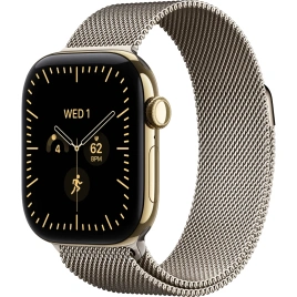 Смарт-часы Apple Watch Series 12 42mm Radiant Gold Titanium Case with Natural Milanese Loop