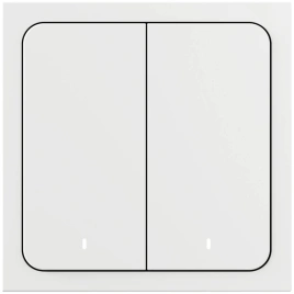 Умный выключатель Яндекс 2 клавиши, беспроводной Яндекс Zigbee (YNDX-00535) White (Белый)