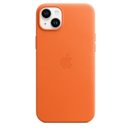 Кожаный чехол Apple для iPhone 14 Plus Orange