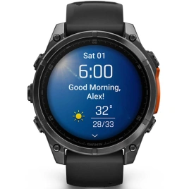 Смарт-часы Garmin Fenix 8 47mm Amoled (010-02904-00) Slate Gray with Black Silicone Band