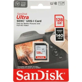 Карта памяти Sandisk Ultra 128GB SDXC Class 10/UHS-I SDSDUNB-128G-GN6IN
