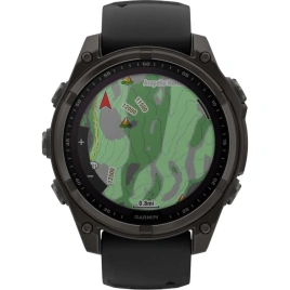 Смарт-часы Garmin Fenix 8 51mm Solar Sapphire (010-02907-11) Carbon Gray DLC Titanium with Black/Pebble Gray Silicone Band