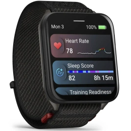 Смарт-часы Garmin Venu X1 Black with Slate Titanium Caseback and Black ComfortFit Nylon Band (010-02980-02)