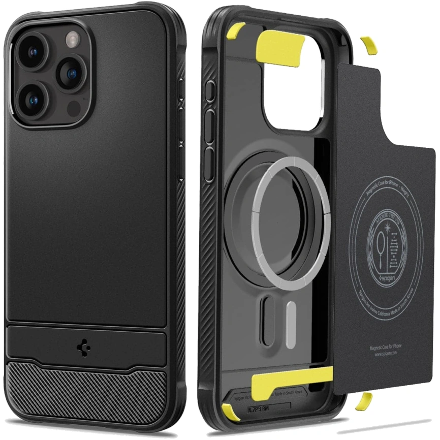 Чехол Spigen Rugged Armor Mag Magsafe для iPhone 15 Pro Max (ACS06561) Matte Black фото 9