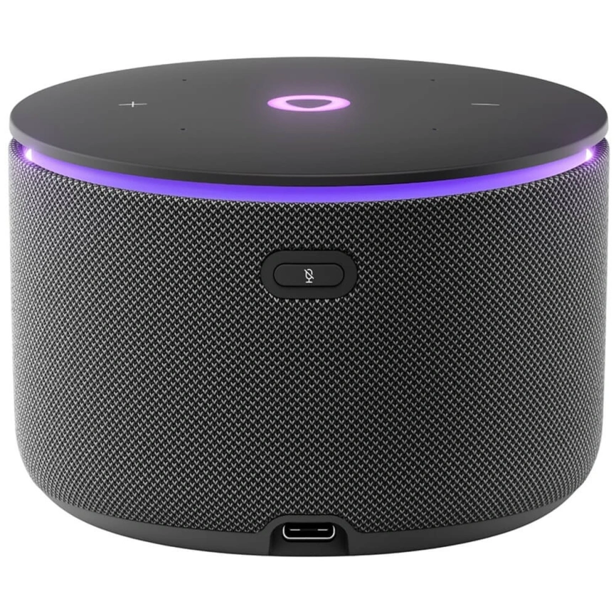 Умная колонка Яндекс Станция Мини 3 Про с Zigbee , Черный фото 4