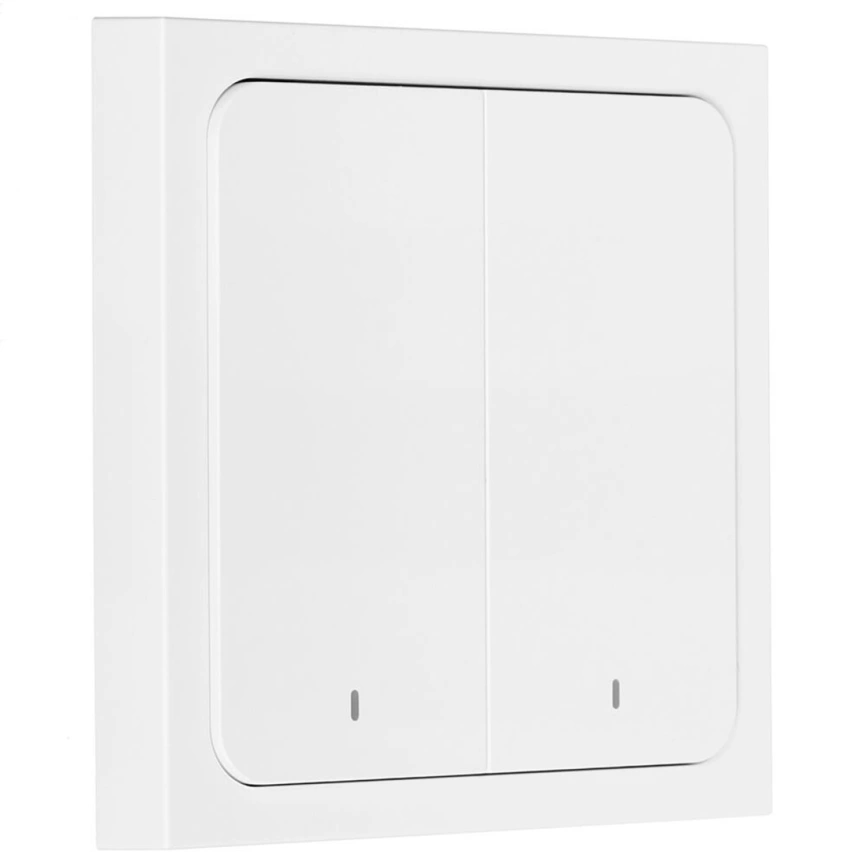 Умный выключатель Яндекс 2 клавиши, беспроводной Яндекс Zigbee (YNDX-00535) White (Белый) фото 1