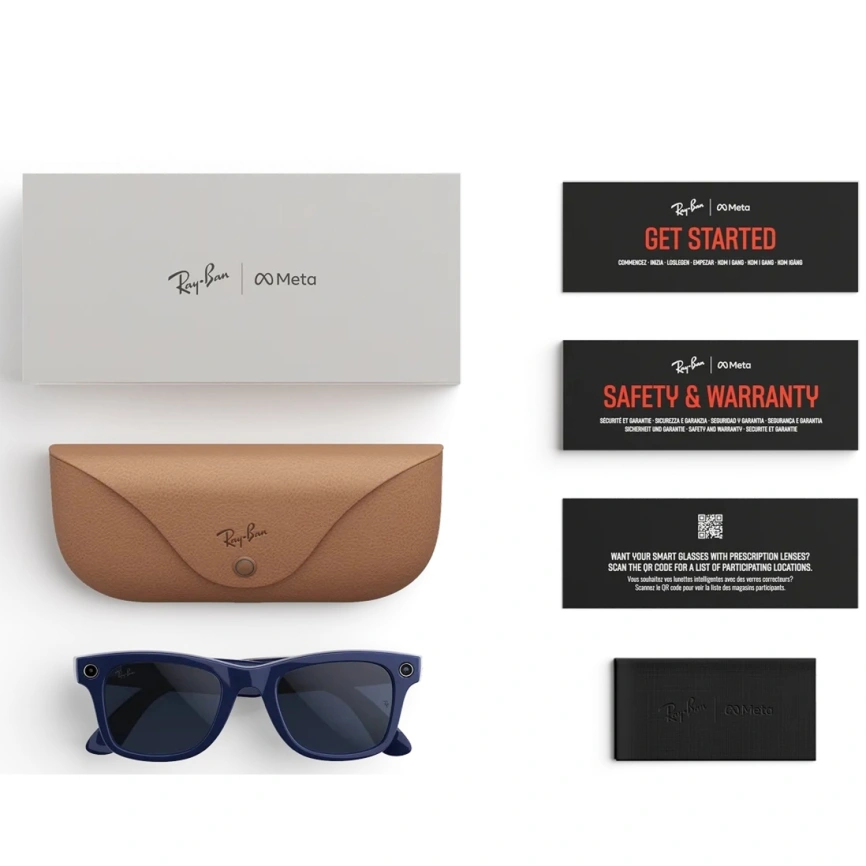 Умные очки Ray-Ban Wayfarer (Gen 2) Shiny Cosmic Blue L Clear to Sapphire Transitions фото 6