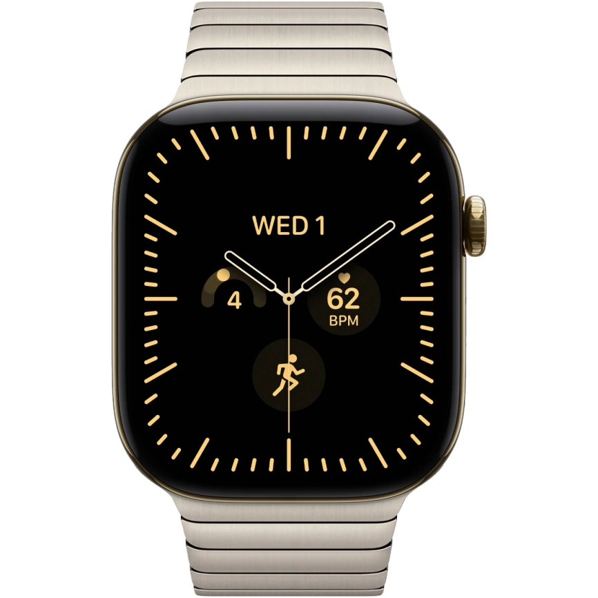 Смарт-часы Apple Watch Series 12 42mm Radiant Gold Titanium Case with Natural Link Bracelet фото 3