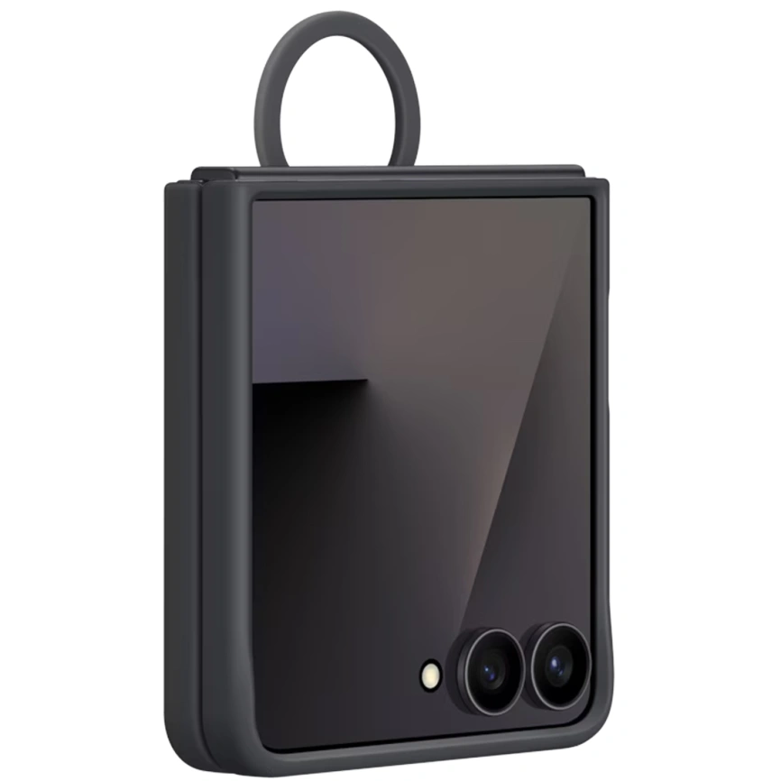 Чехол Samsung Silicone Ring Case для Galaxy Z Flip7 Black фото 1