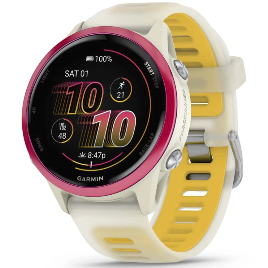 Умные часы Garmin Forerunner 570 42mm (010-02970-02) Raspberry Bone/Mango Band фото 1