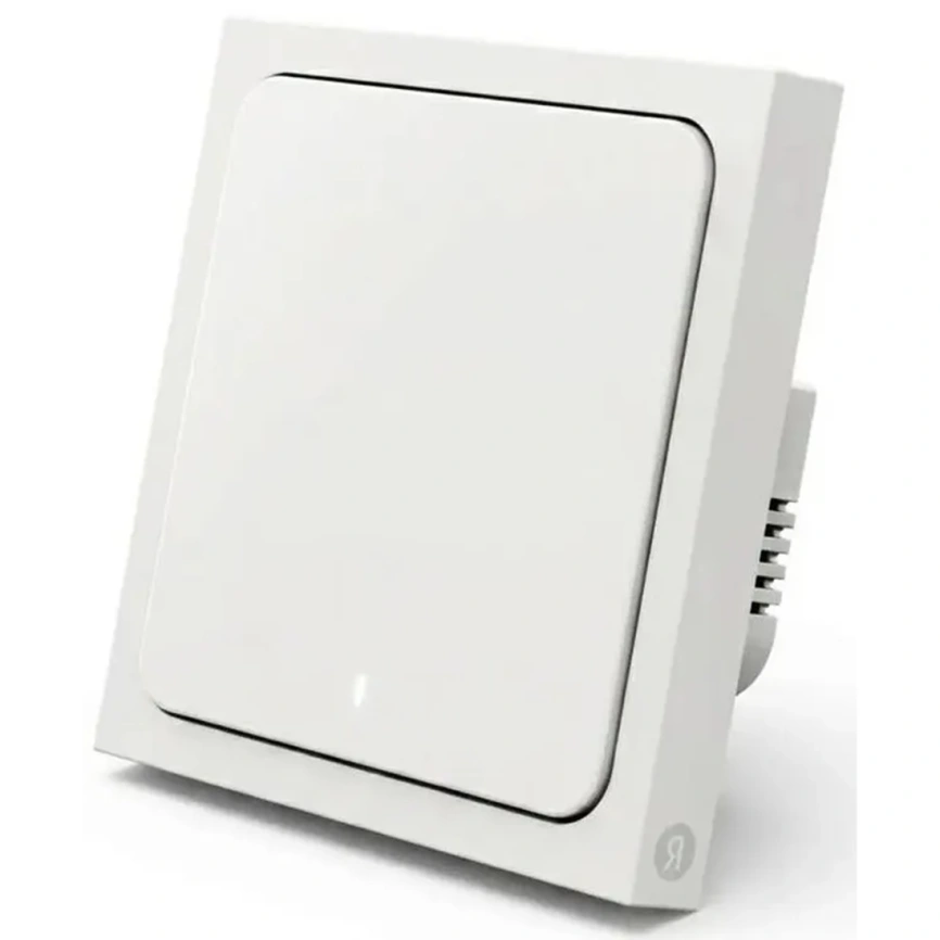 Умный выключатель Яндекс, 1 клавиша проводной Яндекс Zigbee (YNDX-00531) White (Белый) фото 1