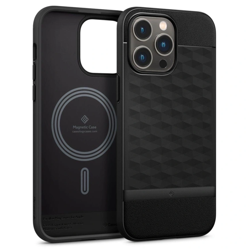Чехол Spigen Caseology Parallax Mag для iPhone 14 Pro (ACS05002) Matte Black фото 1
