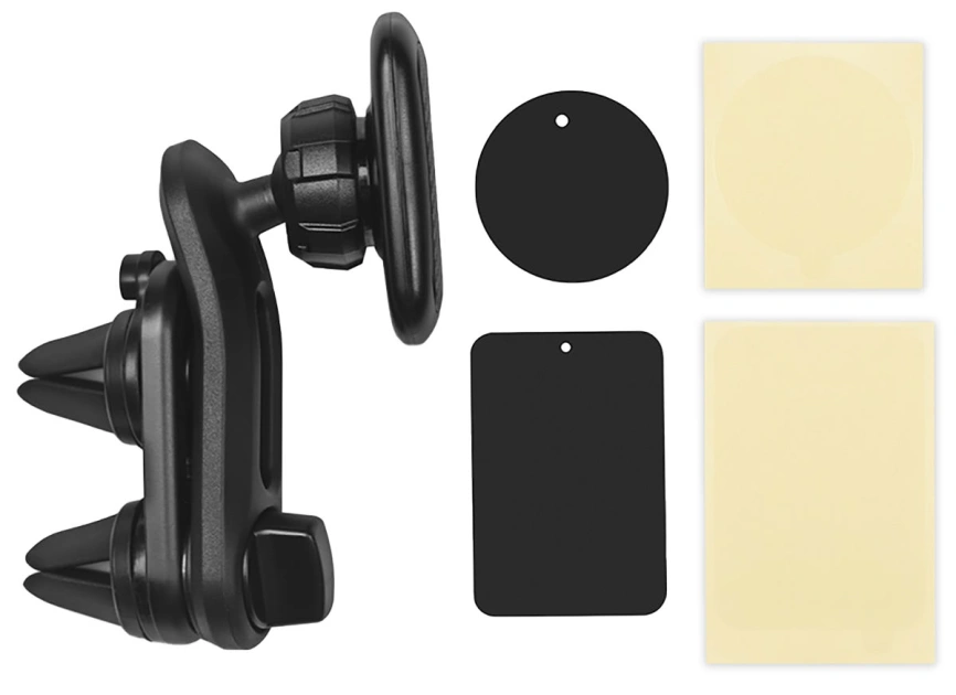 Автомобильный держатель Hoco CA68 Sagittarius series double air Outlet magnetic holder магнитный универсальный в решетку Black фото 6