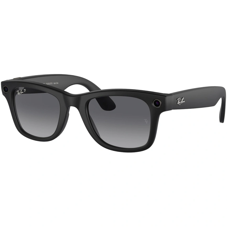 Умные очки Ray-Ban Wayfarer Matte Black/Polar (RW4008) L Gradient Graphite фото 1