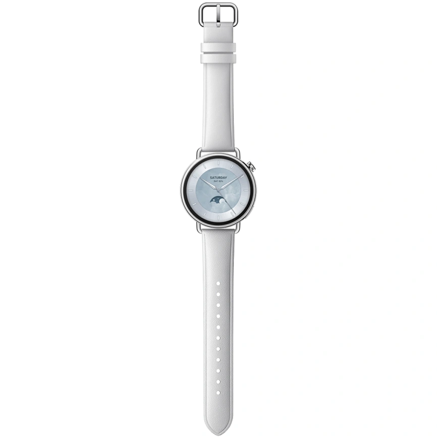 Смарт-часы Xiaomi Watch S4 41mm Leather Strap White фото 4