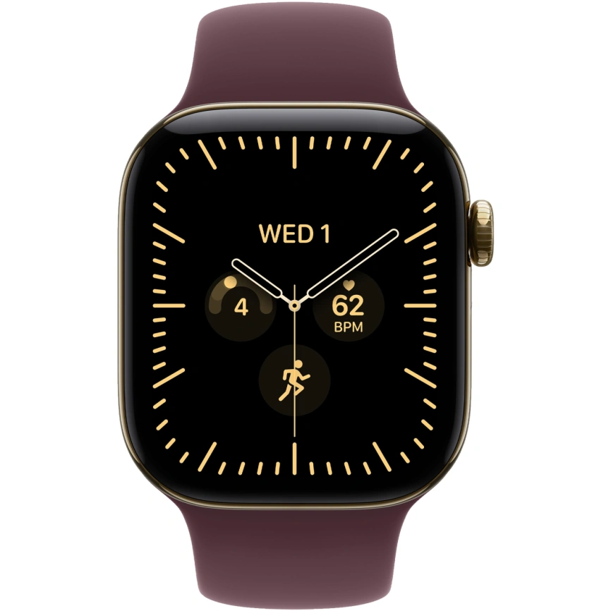 Смарт-часы Apple Watch Series 12 42mm Radiant Gold Titanium Case with Burgundy Sport Band M/L фото 3