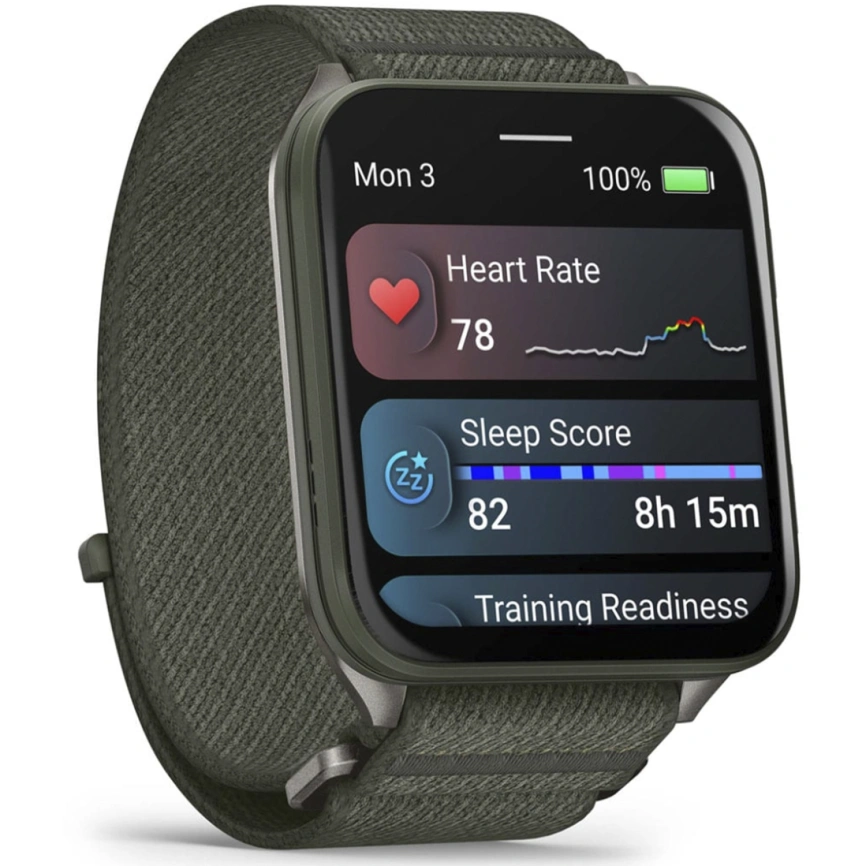 Смарт-часы Garmin Venu X1 Moss with Titanium Caseback and Moss ComfortFit Nylon Band (010-02980-03) фото 6