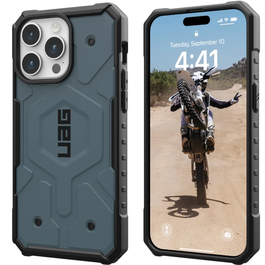 Чехол UAG с поддержкой MagSafe Pathfinder для iPhone 15 Pro Max Cloud Blue (114301114151) фото 5