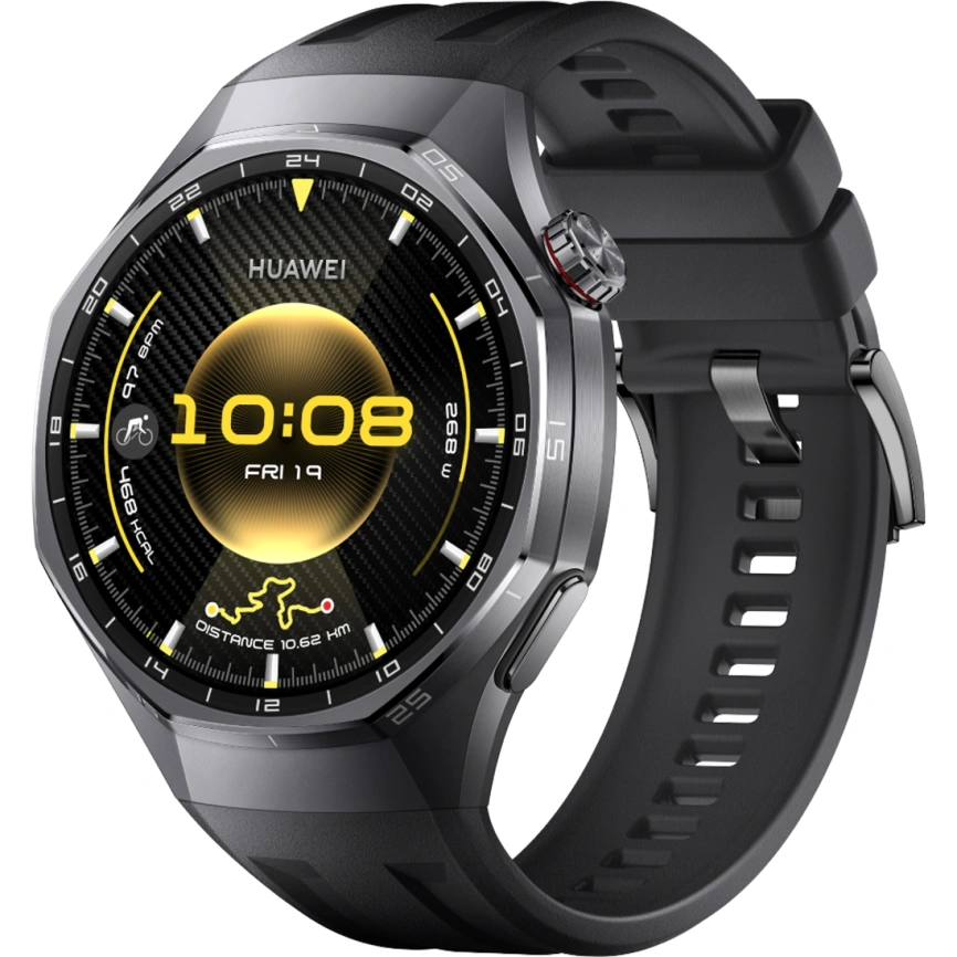 Смарт-часы Huawei Watch GT 6 Pro 46mm Black/Black Elast (55020FWC) фото 1