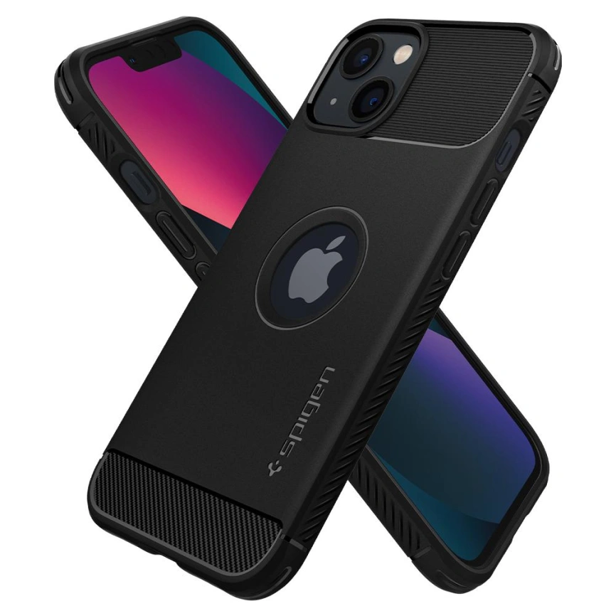 Чехол Spigen Rugged Armor для iPhone 13 (ACS03518) Matte Black фото 8