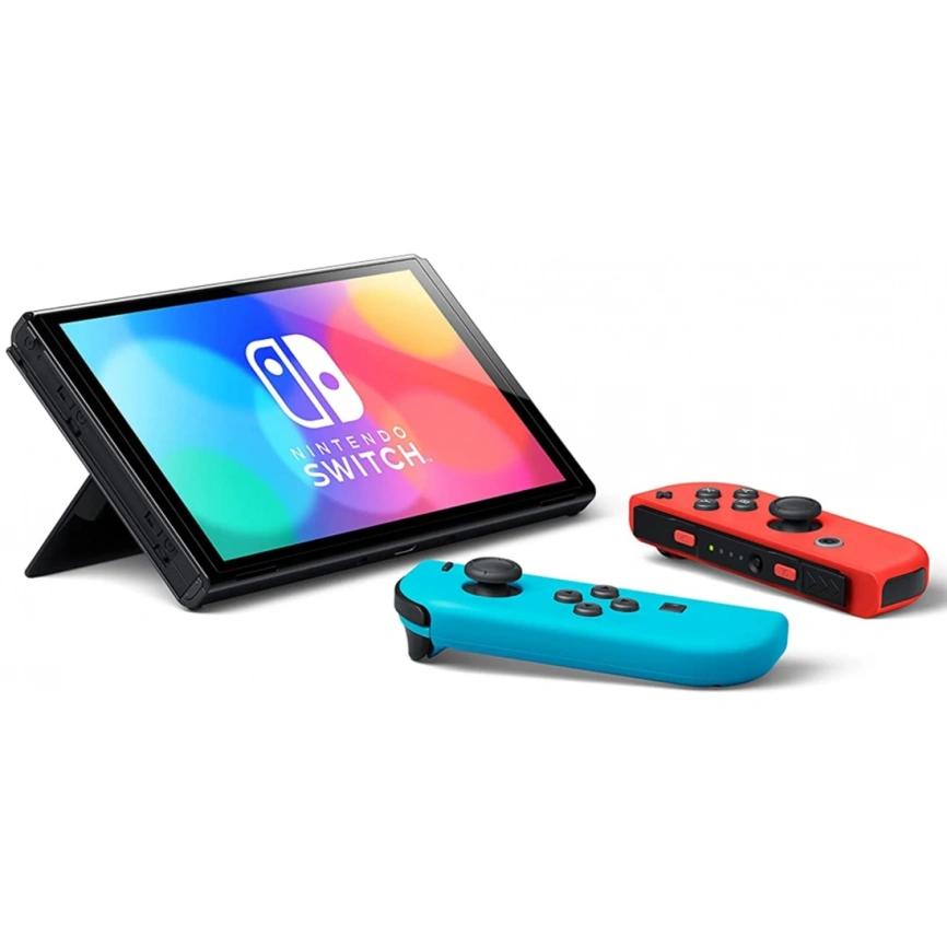 Игровая приставка Nintendo Switch OLED 64GB Neon Blue/Neon Red фото 3