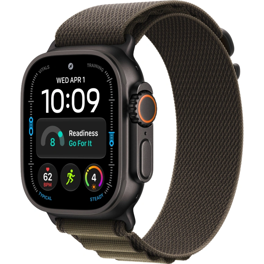 Смарт-часы Apple Watch Ultra 4 (2026) 49mm Black Titanium Case with Dark Olive Alpine Loop L фото 1