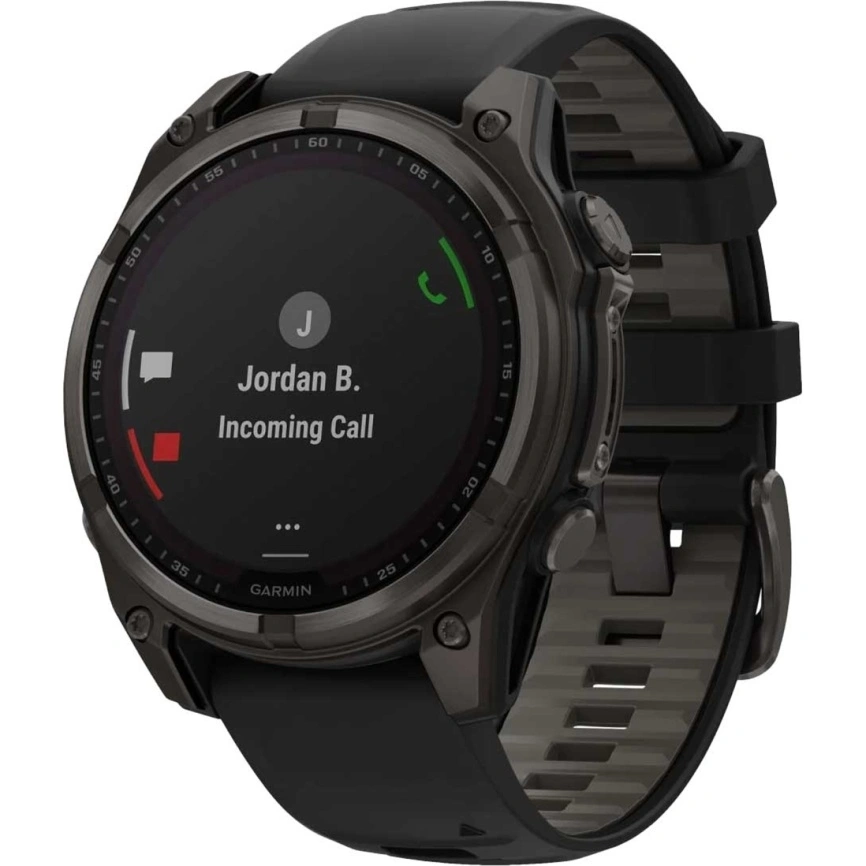 Смарт-часы Garmin Fenix 8 51mm Solar Sapphire (010-02907-11) Carbon Gray DLC Titanium with Black/Pebble Gray Silicone Band фото 8