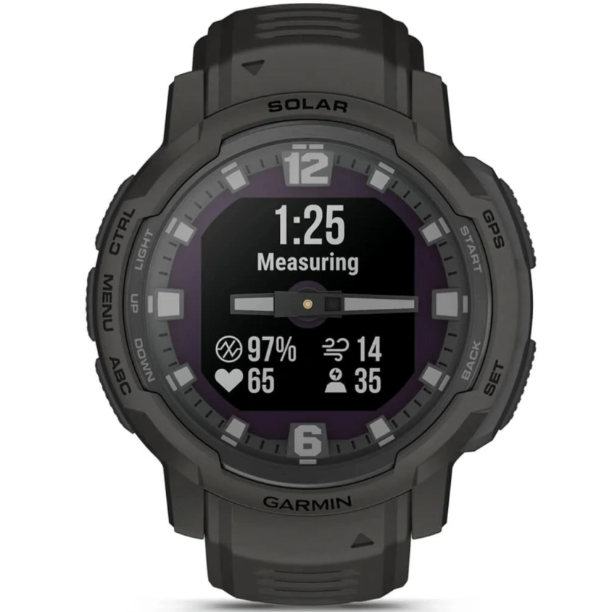 Смарт-часы Garmin Instinct Crossover Solar 45mm Black Band (010-02730-11) фото 7