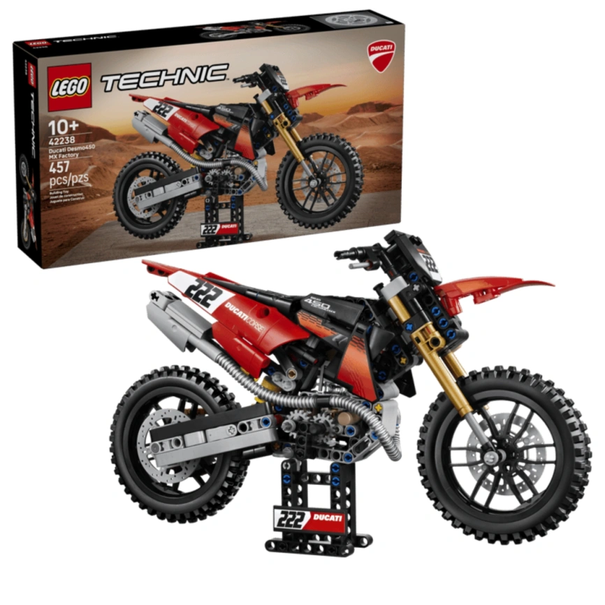 Конструктор LEGO Technic Ducati Desmo450 MX Factory Motorcycle 42238 фото 1