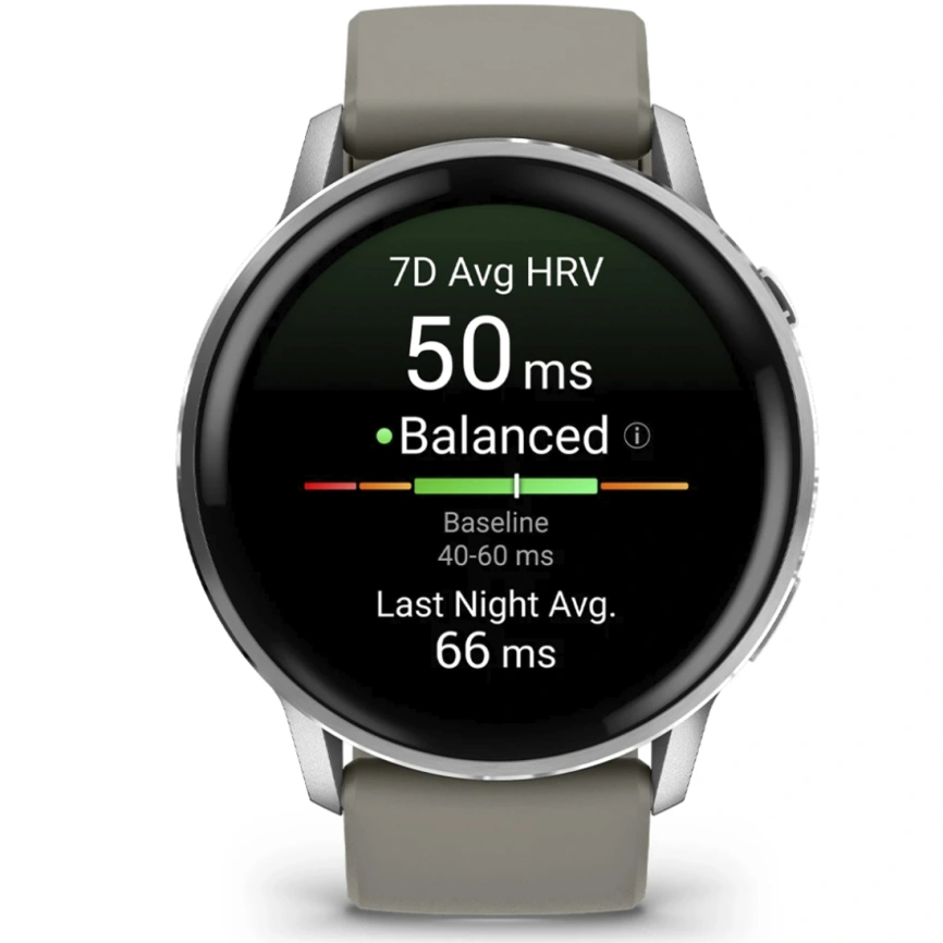 Смарт-часы Garmin Venu 4 45mm Silver Bezel With Silver Gray Silicone Band (010-03014-01) фото 8