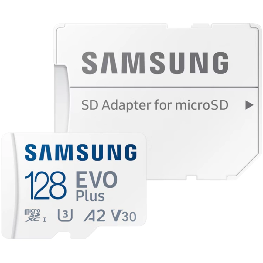 Карта памяти Samsung EVO Plus 128GB MicroSDXC Class 10/UHS-I U3 (MB-MC128SA) фото 1