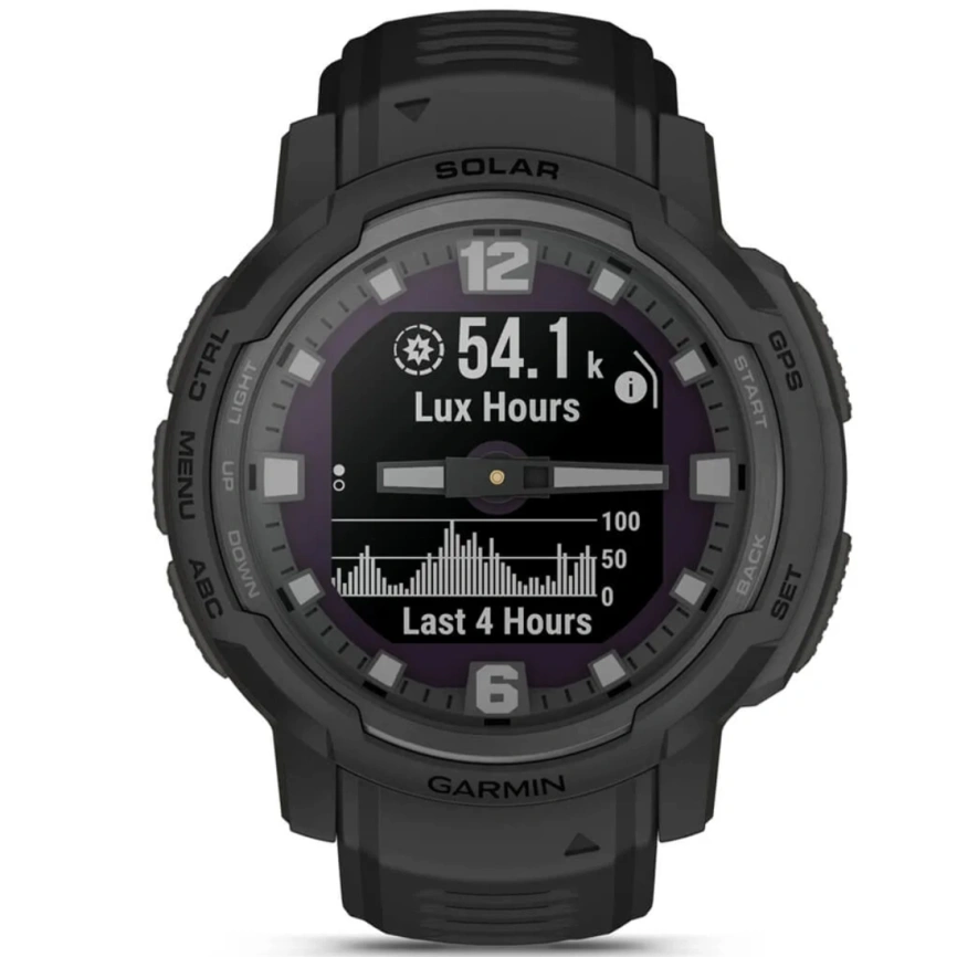 Смарт-часы Garmin Instinct Crossover Solar 45mm Tactical Black Band (010-02730-10) фото 6