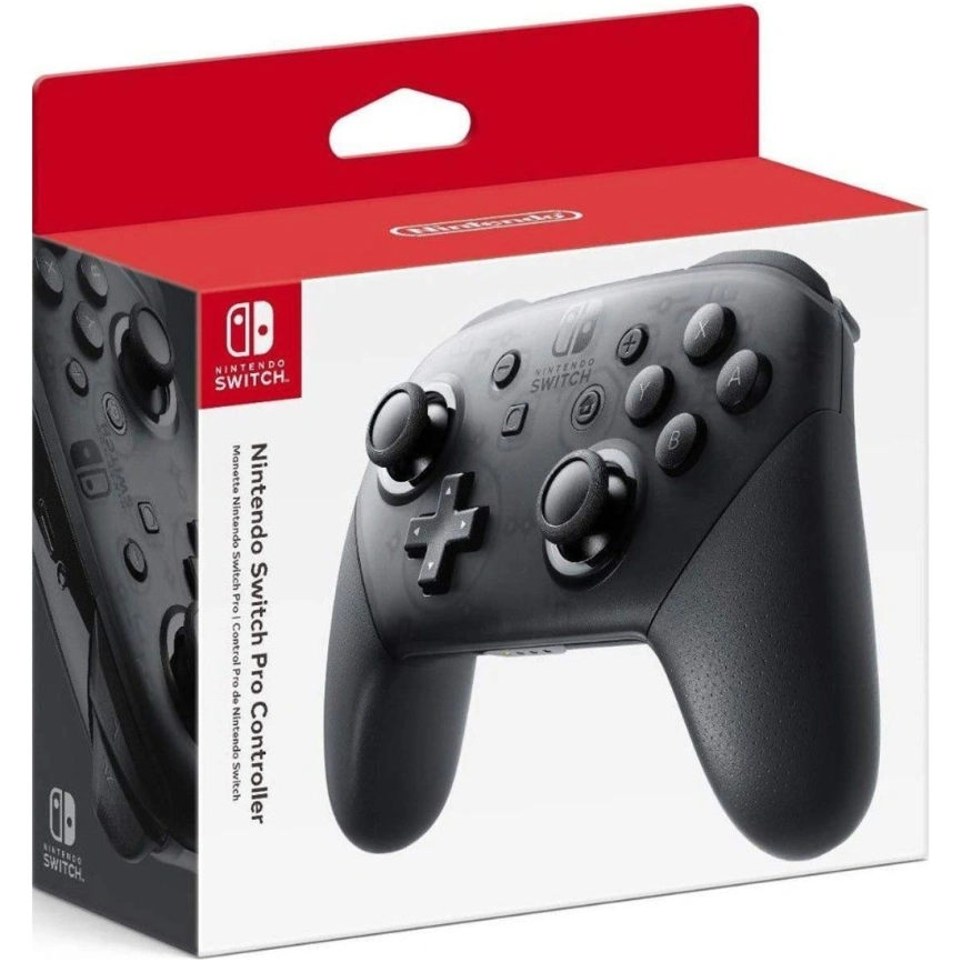 Джойстик беспроводной Nintendo Switch Pro Controller Black фото 4