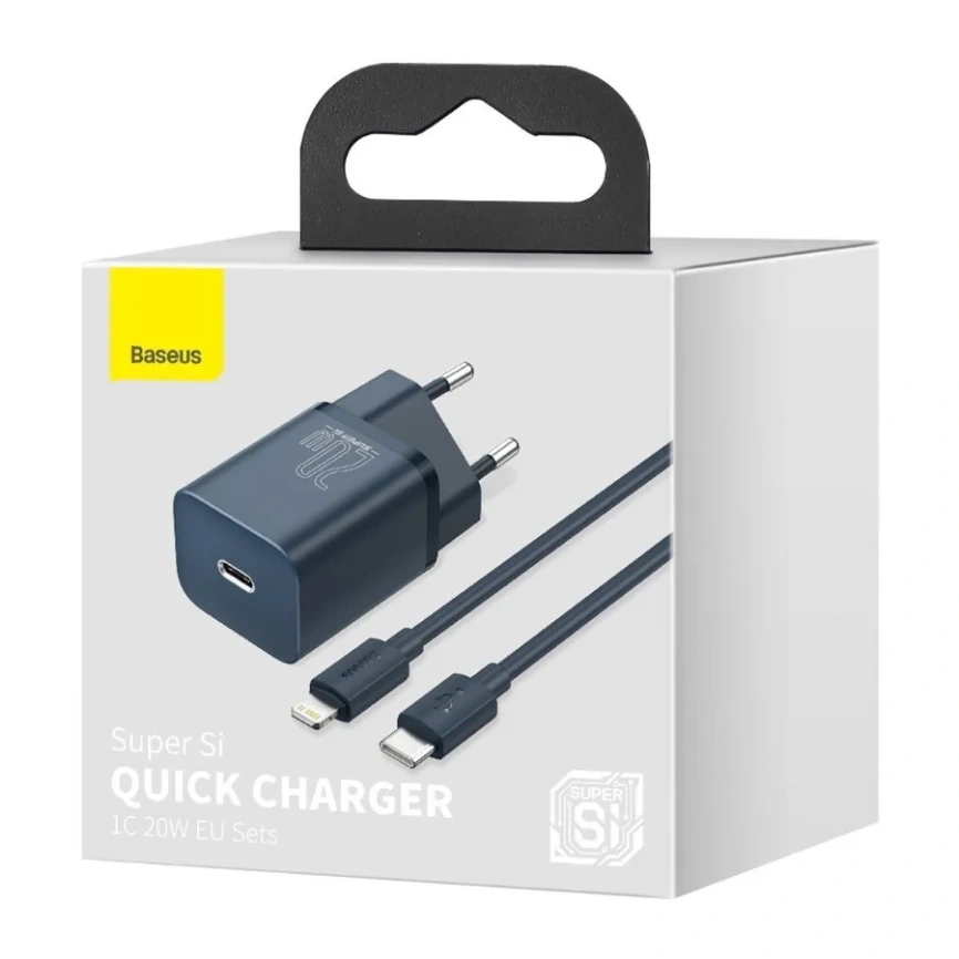 Сетевое зарядное устройство Baseus 20W USB-C TZCCSUP-B03 Blue фото 6