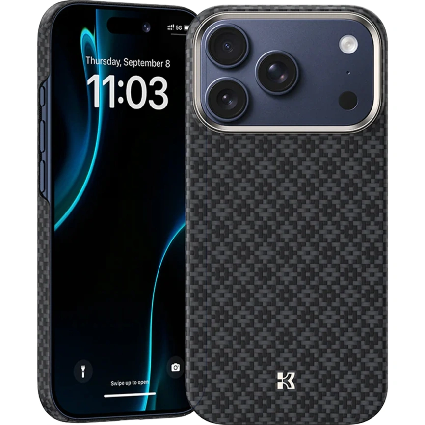 Чехол Benks ArmorGrid ArmorAir Case built with Kevlar для iPhone 17 Pro Max Obsidian Black фото 2