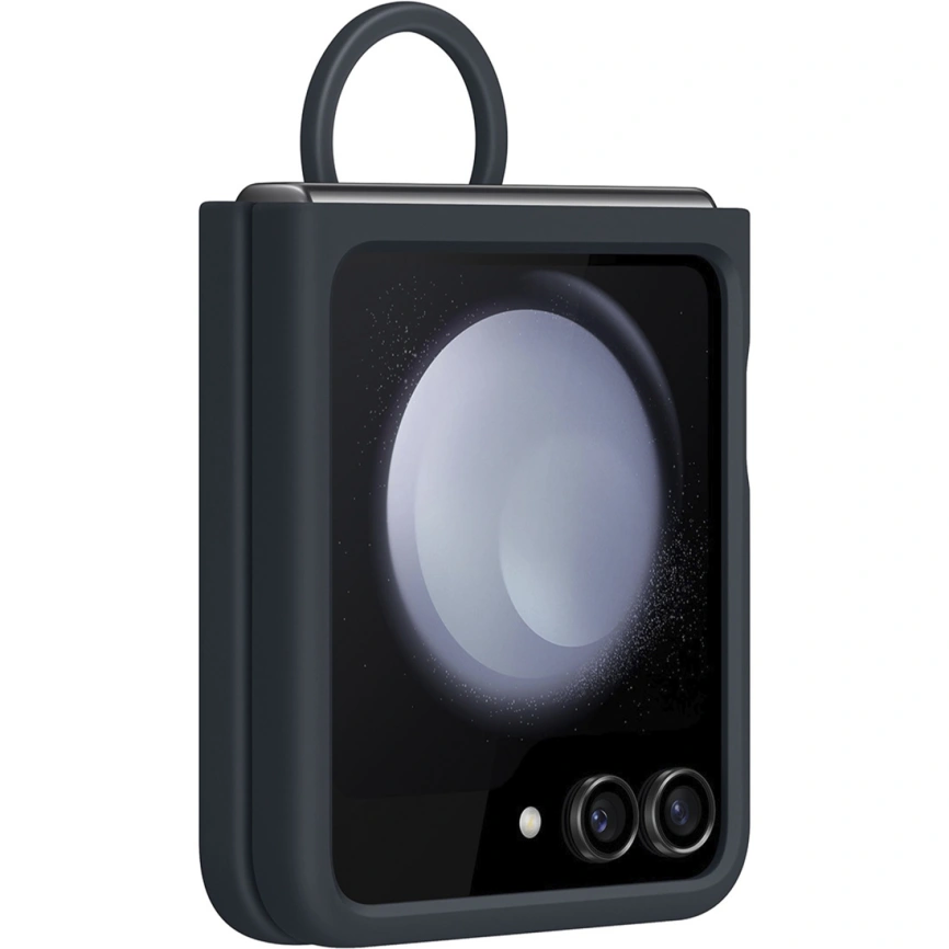 Чехол Samsung Series для Galaxy Z Flip 5 Silicone Case with Ring Indigo фото 1