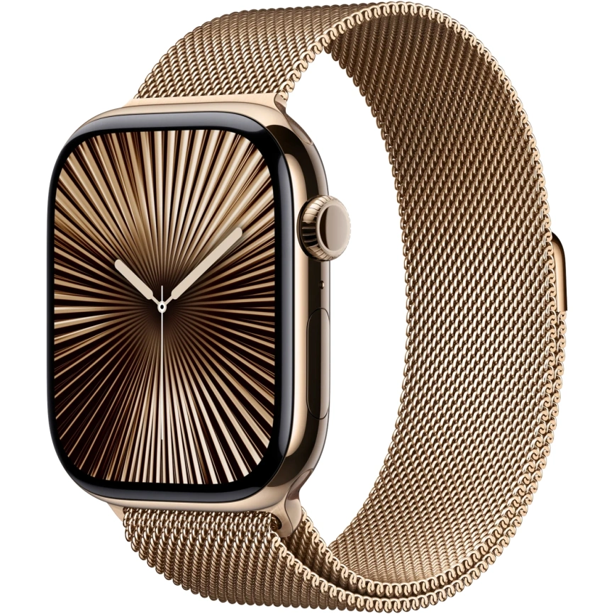 Ремешок Apple Watch 46mm Gold Milanese Loop M/L (MXMR3) фото 3
