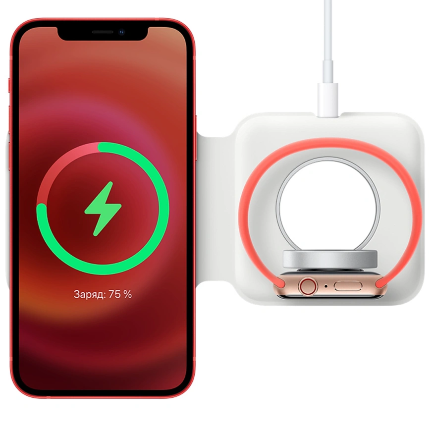 Беспроводное зарядное устройство Apple MagSafe Duo Charger MHXF3ZE/A White фото 2