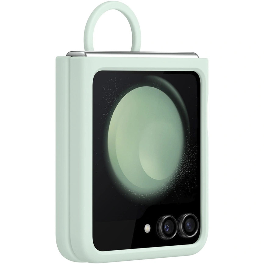 Чехол Samsung Series для Galaxy Z Flip 5 Silicone Case with Ring Mint фото 1