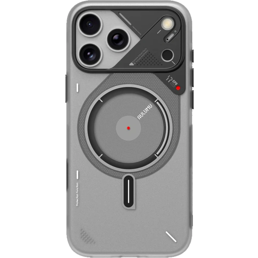 Чехол Aulumu A17 Frosted Case with MagSafe для iPhone 17 Pro Max Translucent Gray фото 1